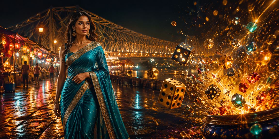Live casino dice game played by woman in saree in Kolkata